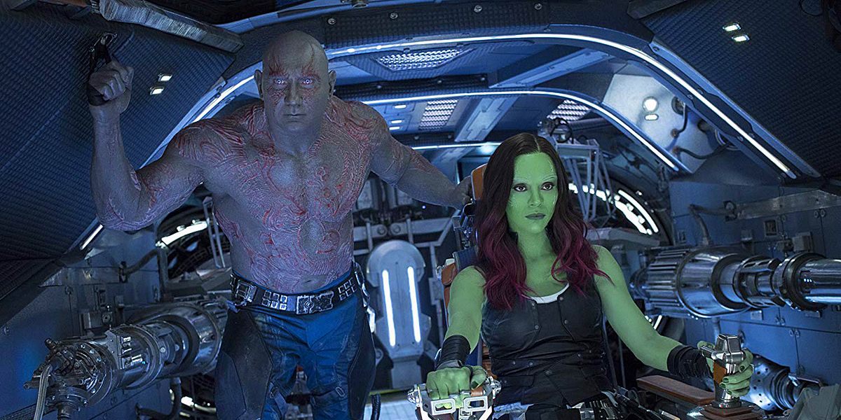 Drax and Gamora in Guardians of the Galaxy Vol 2