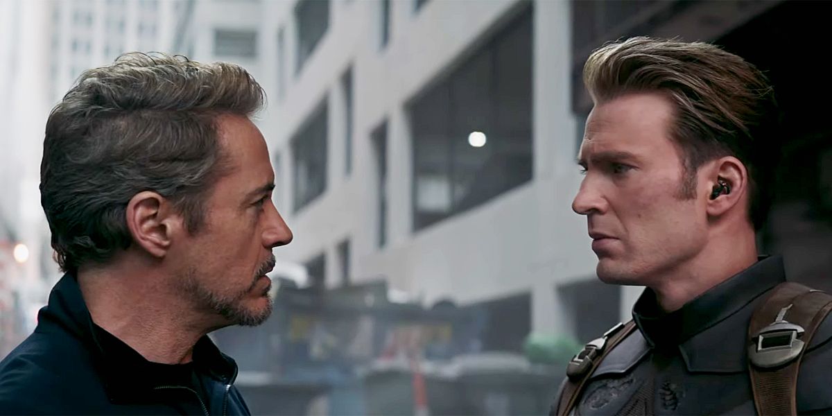 Tony Stark and Steve Rogers in Avengers: Endgame