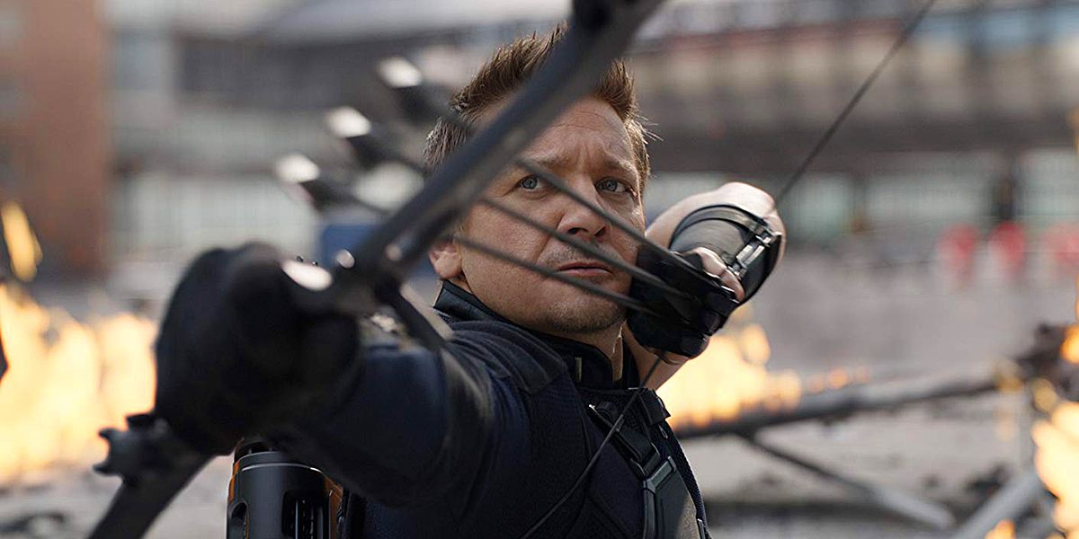 Jeremy Renner as Hawkeye in Captain America: Civil War