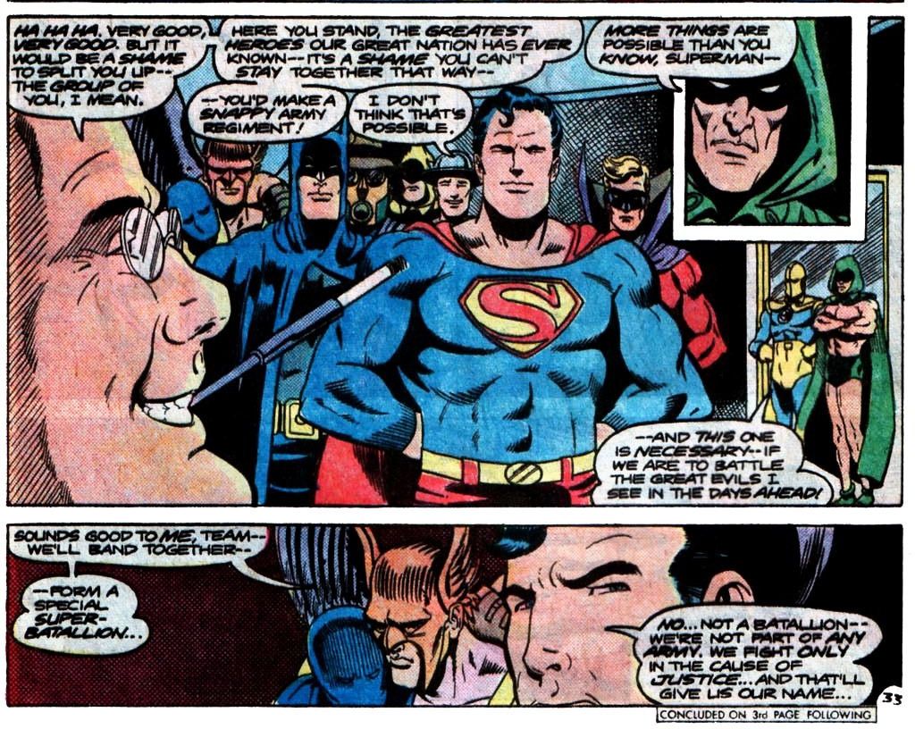 FDR and Superman organize the JSA