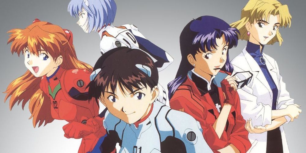 Shinji Ikari and other characters from Neon Genesis Evangelion.