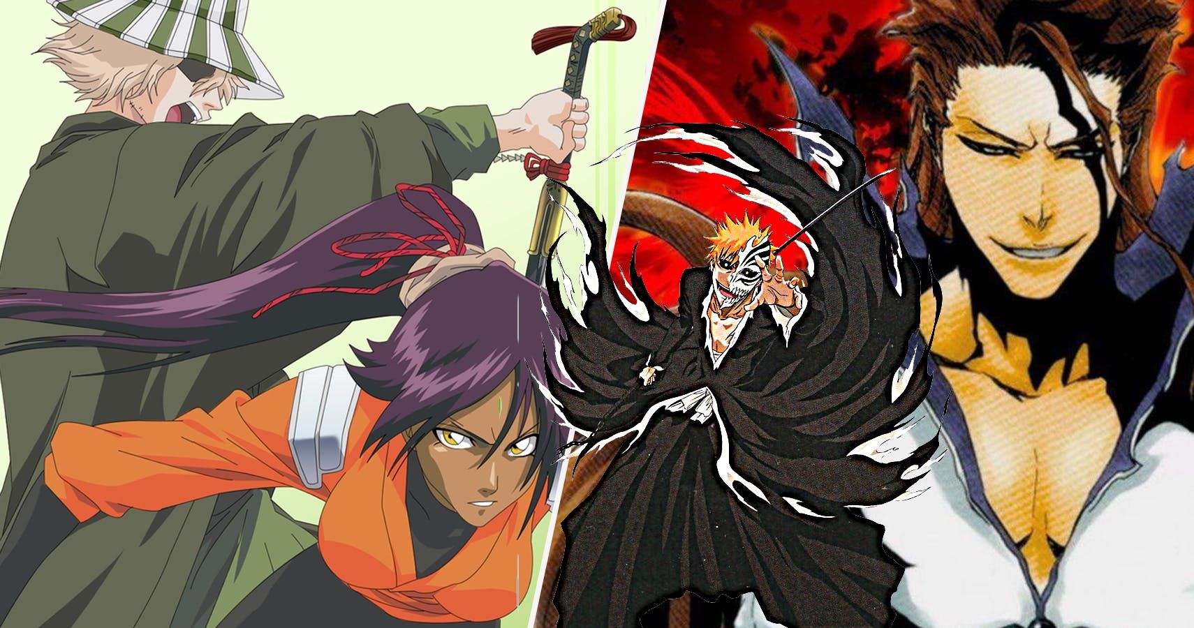 A collage of Bleach's Soul Reapers in action