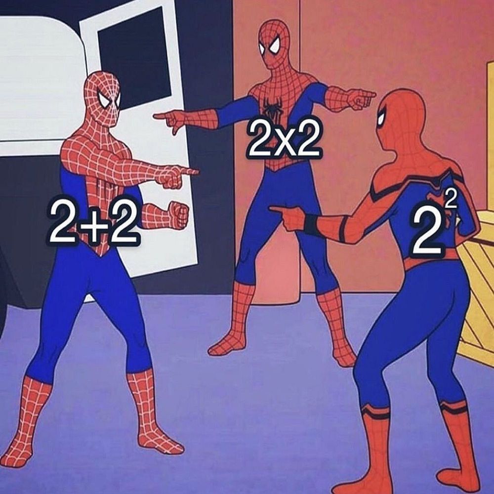 Spider-Man Pointing Meme used for math