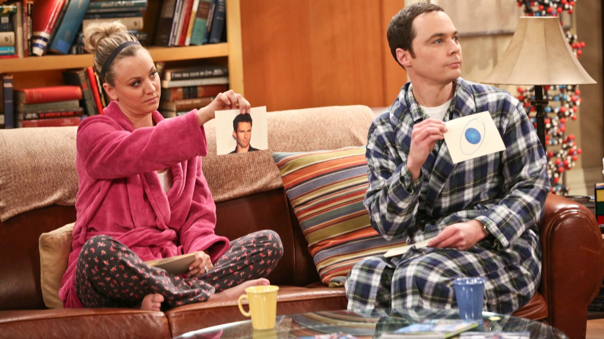 &quot;The Line Substitution Solution&quot; -- Pictured: Penny (Kaley Cuoco) and Sheldon Cooper (Jim Parsons). Sheldon hires Stuart to spend the day with Amy when he'd rather go to a movie screening. Also, Leonard's mother, Beverly (Christine Baranski), comes to town and Penny struggles to make a connection with her, on THE BIG BANG THEORY, Thursday, May 5 (8:00-8:31, ET/PT) on the CBS Television Network. Photo: Michael Yarish/CBS ÃÂ©2016 CBS Broadcasting, Inc. All Rights Reserved