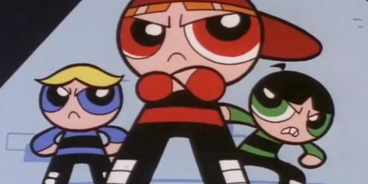 The Rowdyruff Boys looking angry in The Powerpuff Girls