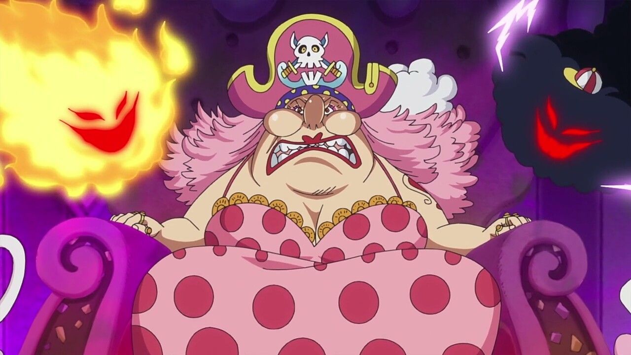 Charlotte Linlin — better known as Big Mom — wielding the powers of the Soul-Soul Fruit in One Piece