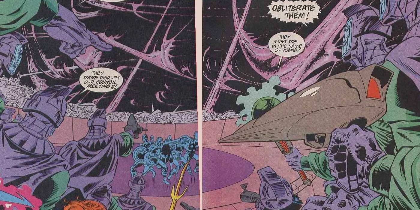 The Council of Kangs as seen during the Marvel comic books