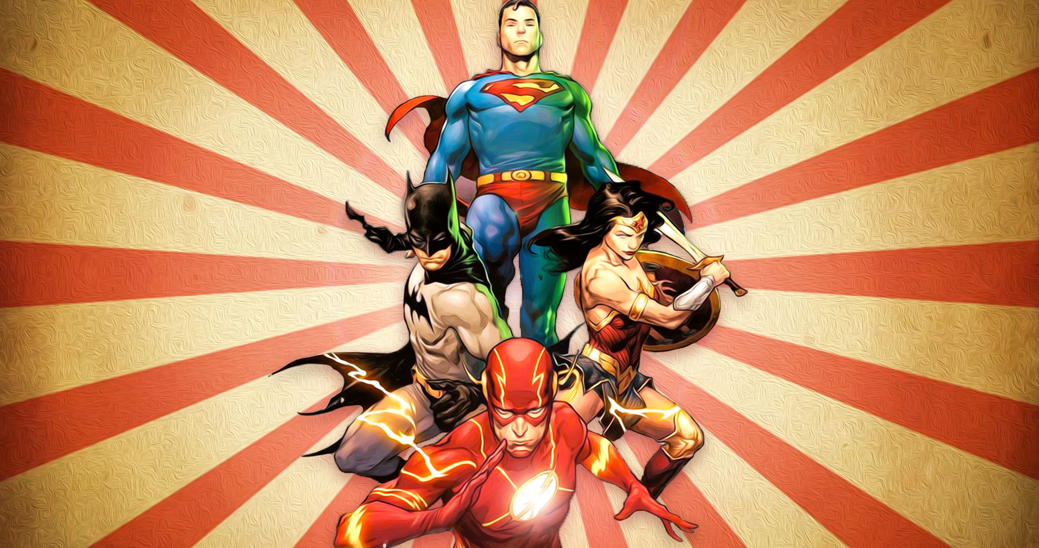 DC superman batman wonder woman flash
