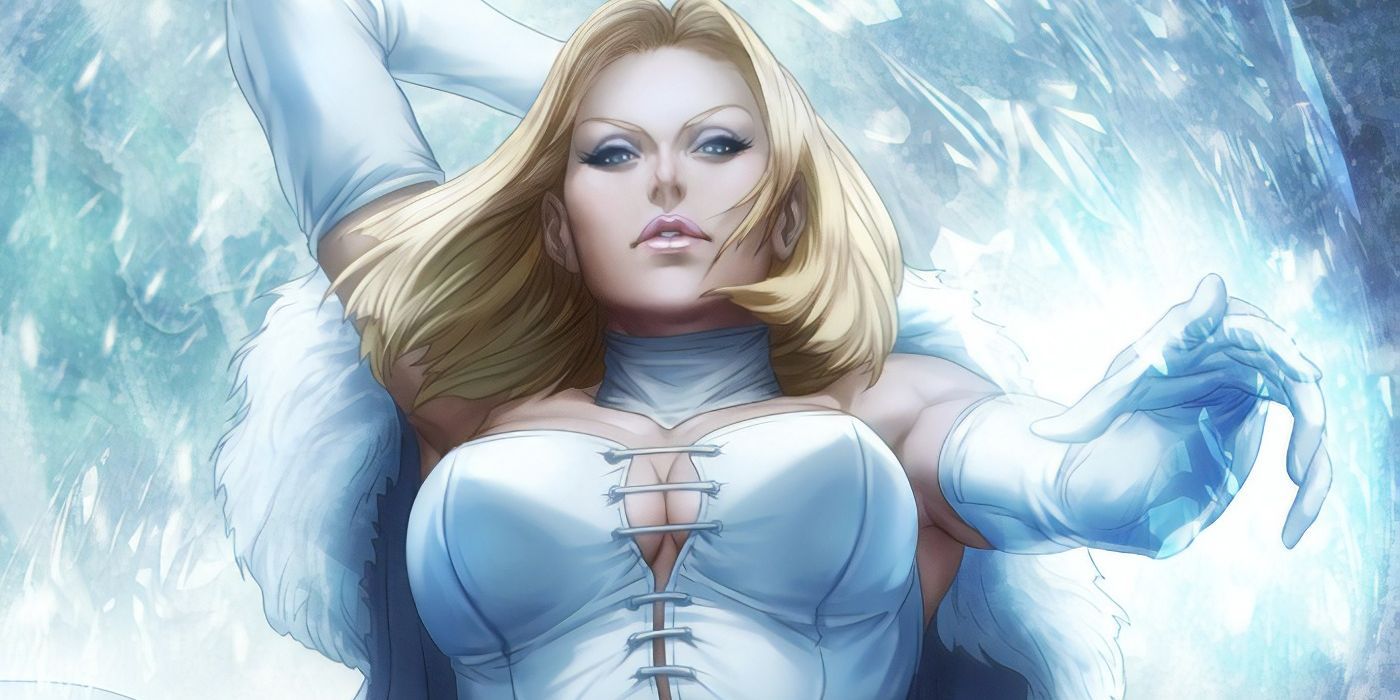 An image of Emma Frost using her abilities in Marvel Comics
