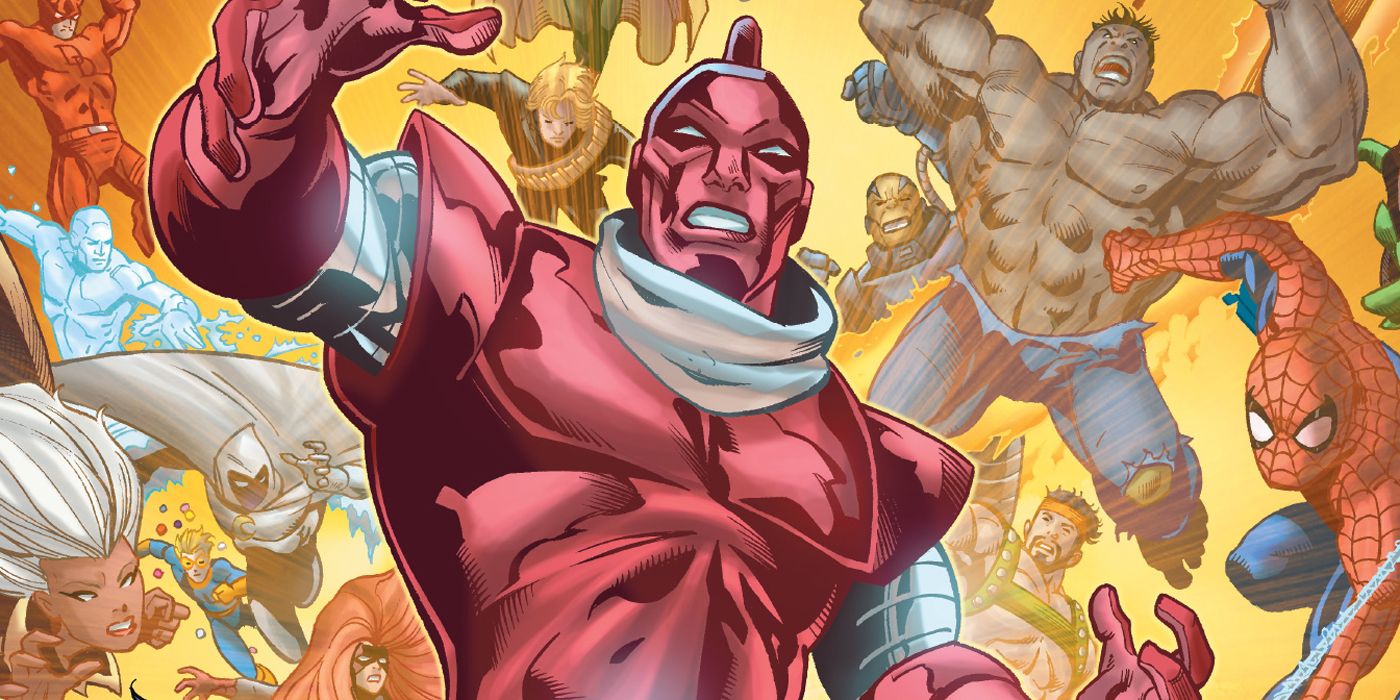 The High Evolutionary surrounded by heroes in Marvel Comics