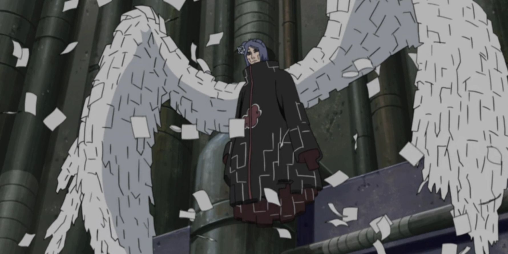 Konan With Paper Wings In Naruto Shippuden