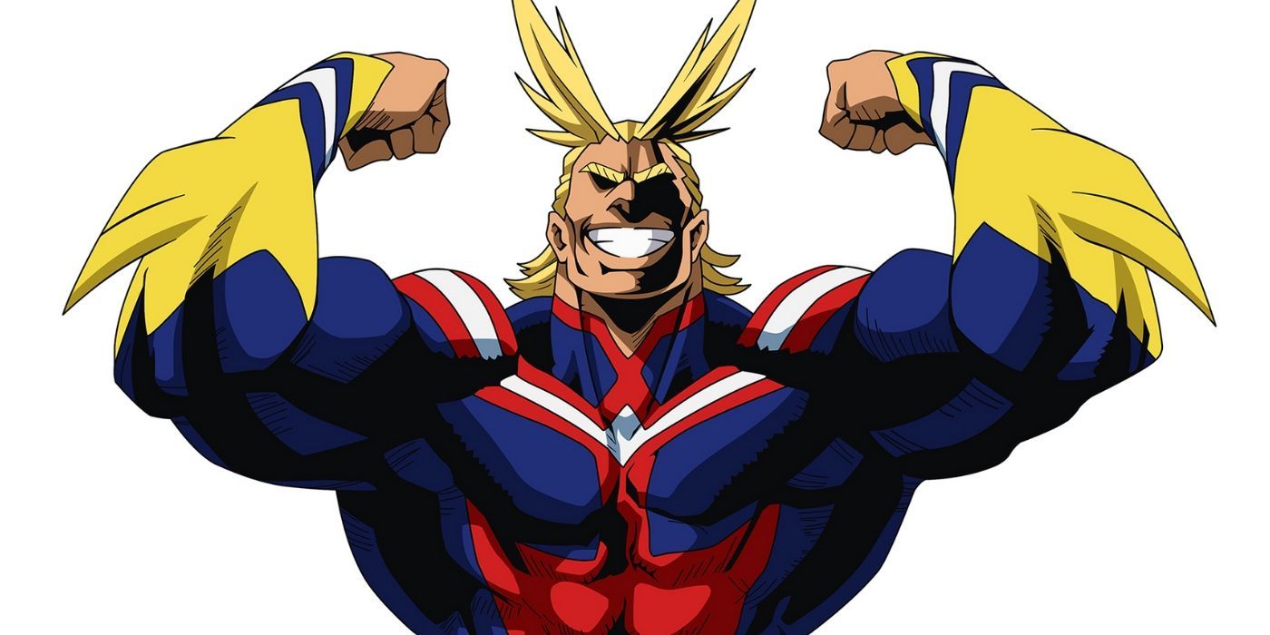 all might from my hero academia posing heroically