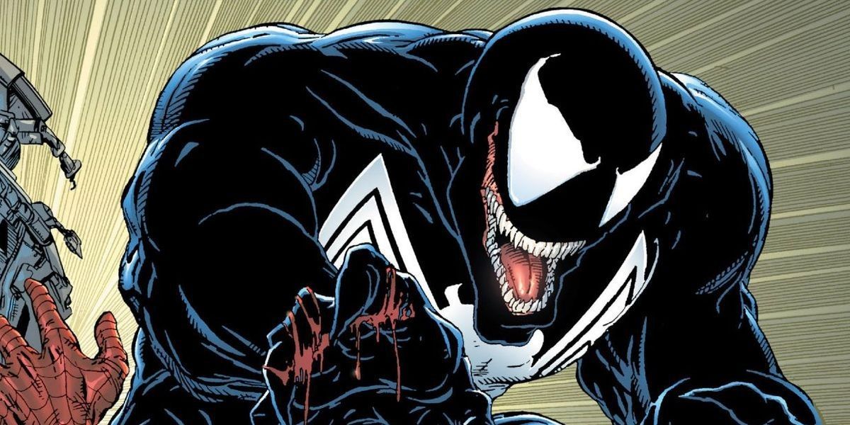Venom crushes Peter Parker in comics