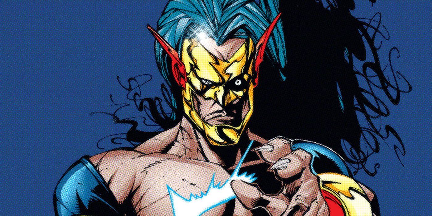Savitar extends his hand with bolts of electricity