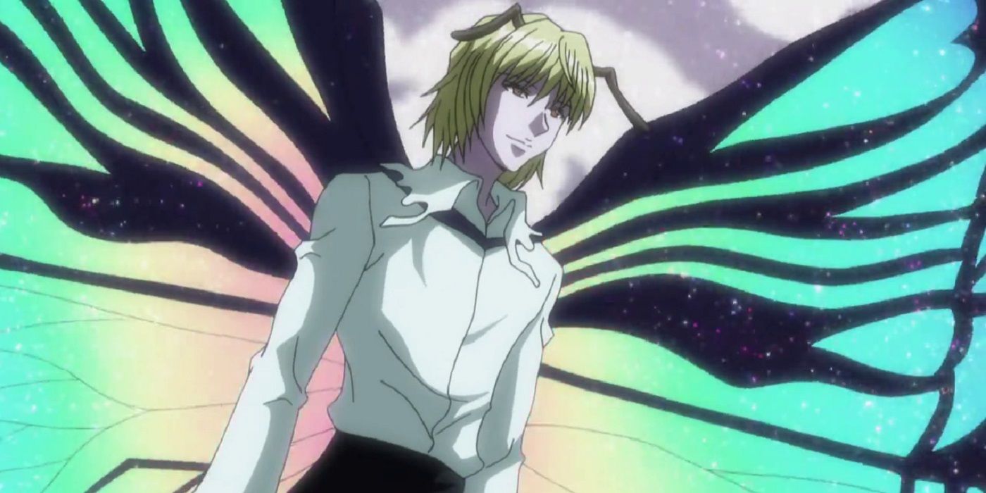 Shaiapouf spreading his wings in Hunter x Hunter.