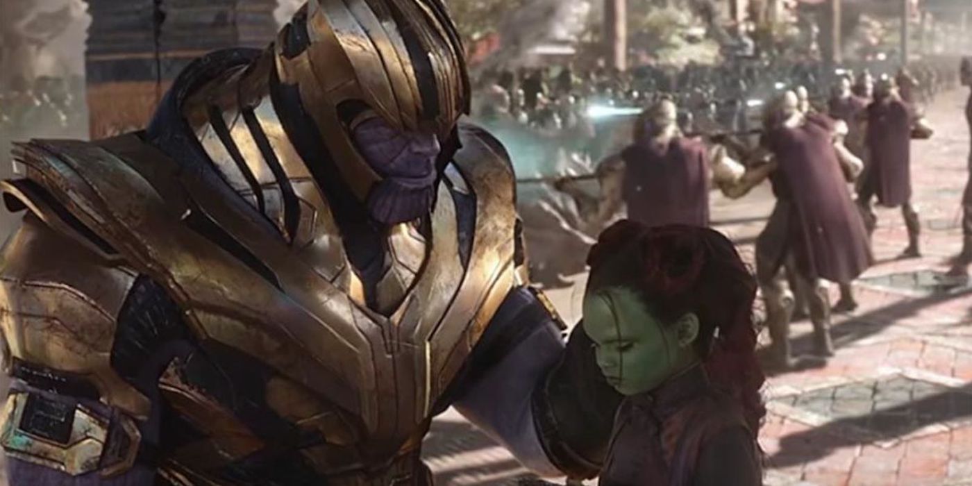 Thanos and young Gamora
