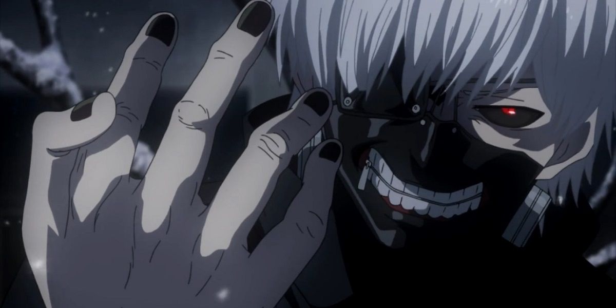 Kaneko crying and angry in Tokyo Ghoul.