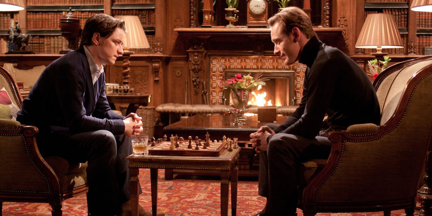 Young Xavier &amp; Magneto playing chess