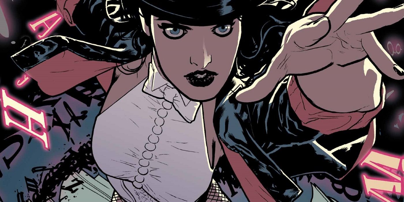 Zatanna from DC Comics using her magical abilities