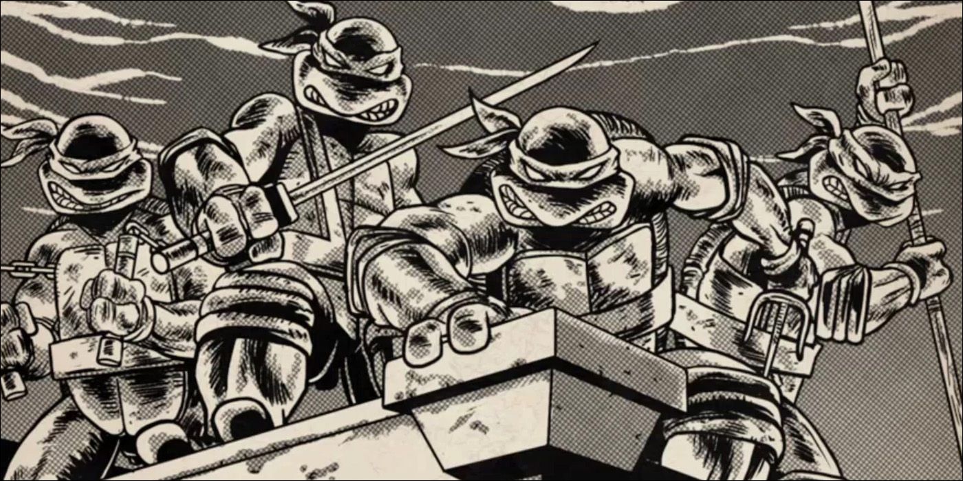 The Teenage Mutant Ninja Turtles in comic book form