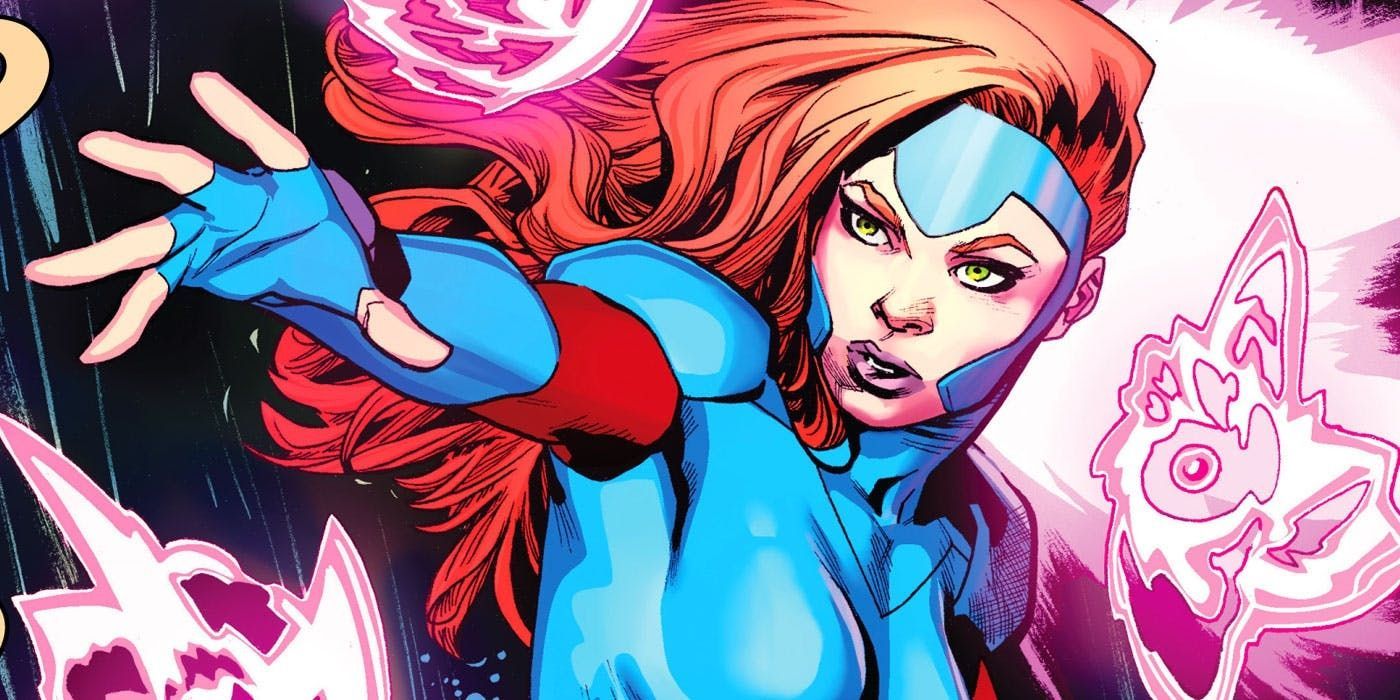 Jean Grey deflecting bullets with her telekinesis in Marvel Comics