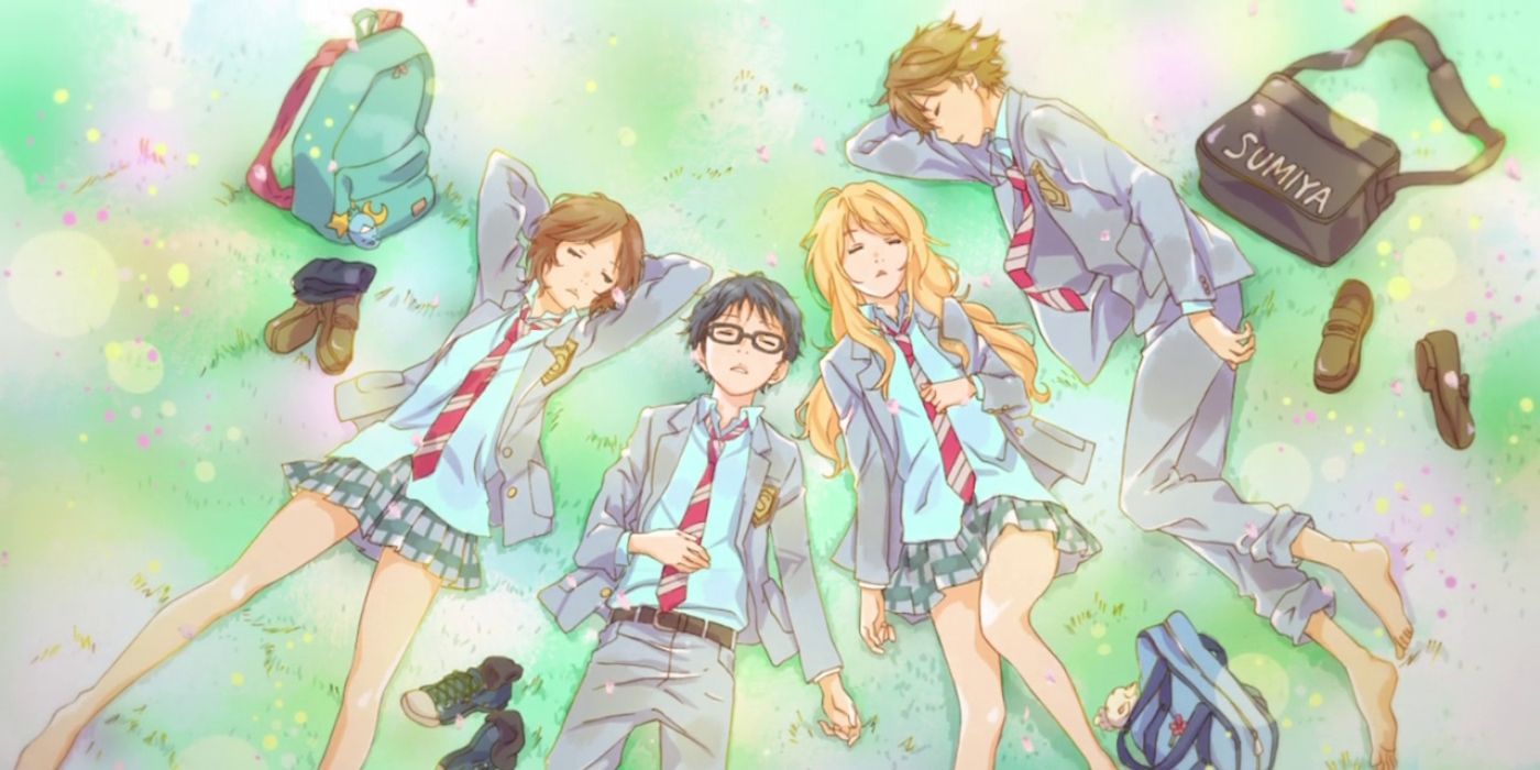 The main cast of Your Lie in April.