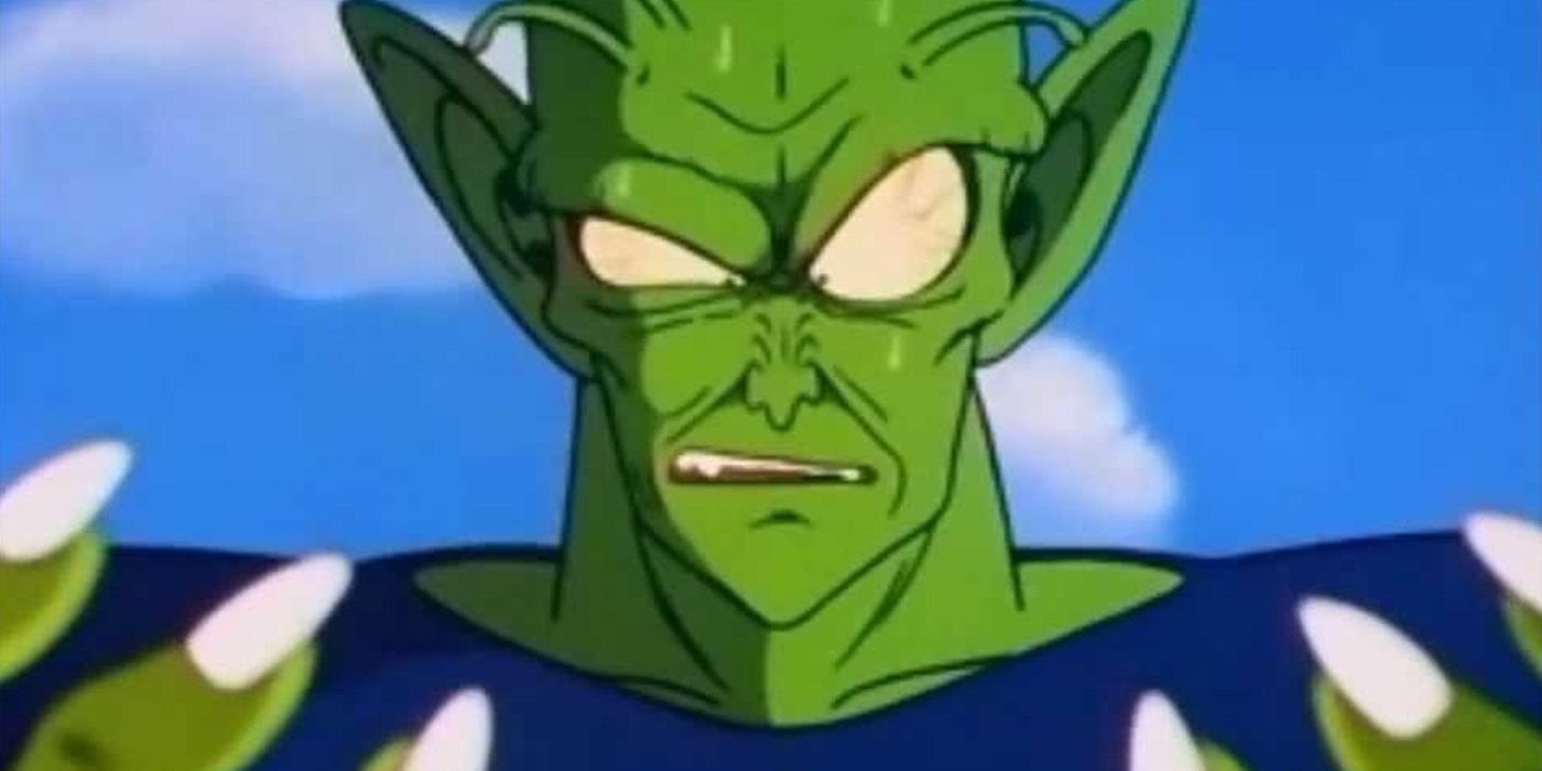 Demon King Piccolo grows frustrated in Dragon Ball.