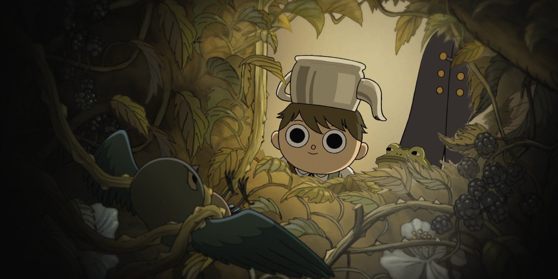 During Over the Garden Wall, Greg finds Beatrice the bird trapped in a bramble bush