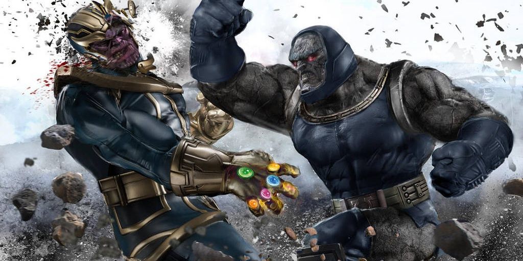 Darkseid Punching Thanos