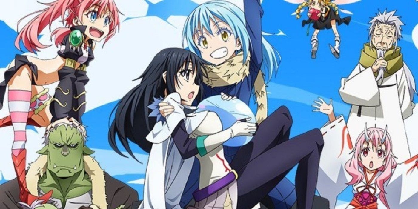 Rimuru Tempest and the rest of the anime cast in That Time I Got Reincarnated As A Slime.