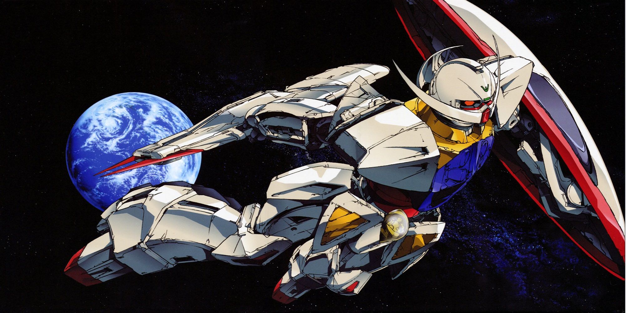 Turn A Gundam flying through space
