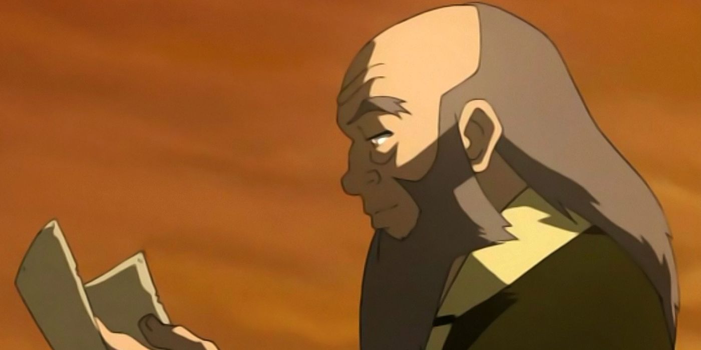 Uncle Iroh reads a paper in Avatar