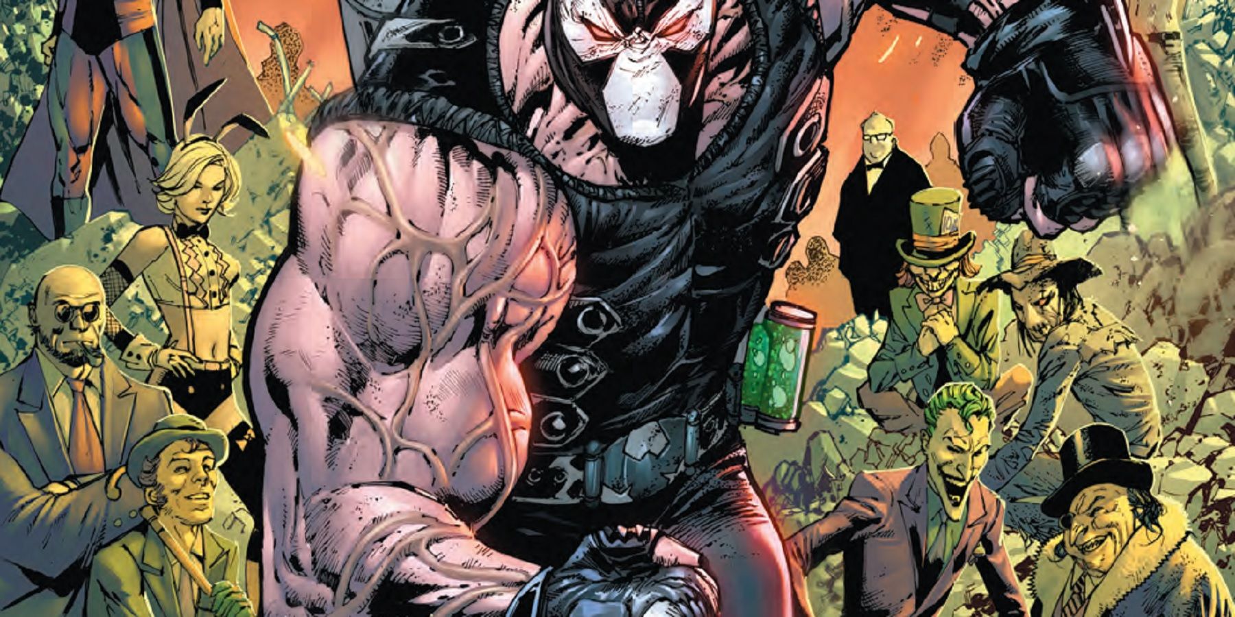 An image of comic art from DC Comics' Batman #75, City of Bane