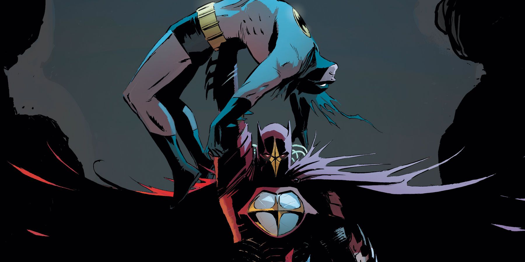 Azrael defeats Batman in the Dark Multiverse