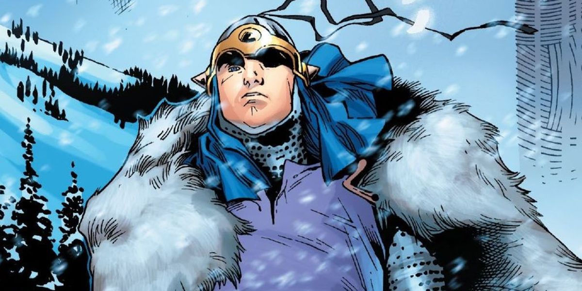 Balder the Brave in a snowy forest in Marvel Comics