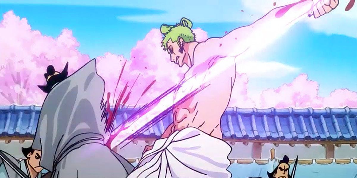 One Piece - País de Wano (892 em diante) A Empunhadura Tripla do  Conquistador! Zoro vs. King! - Assiste na Crunchyroll