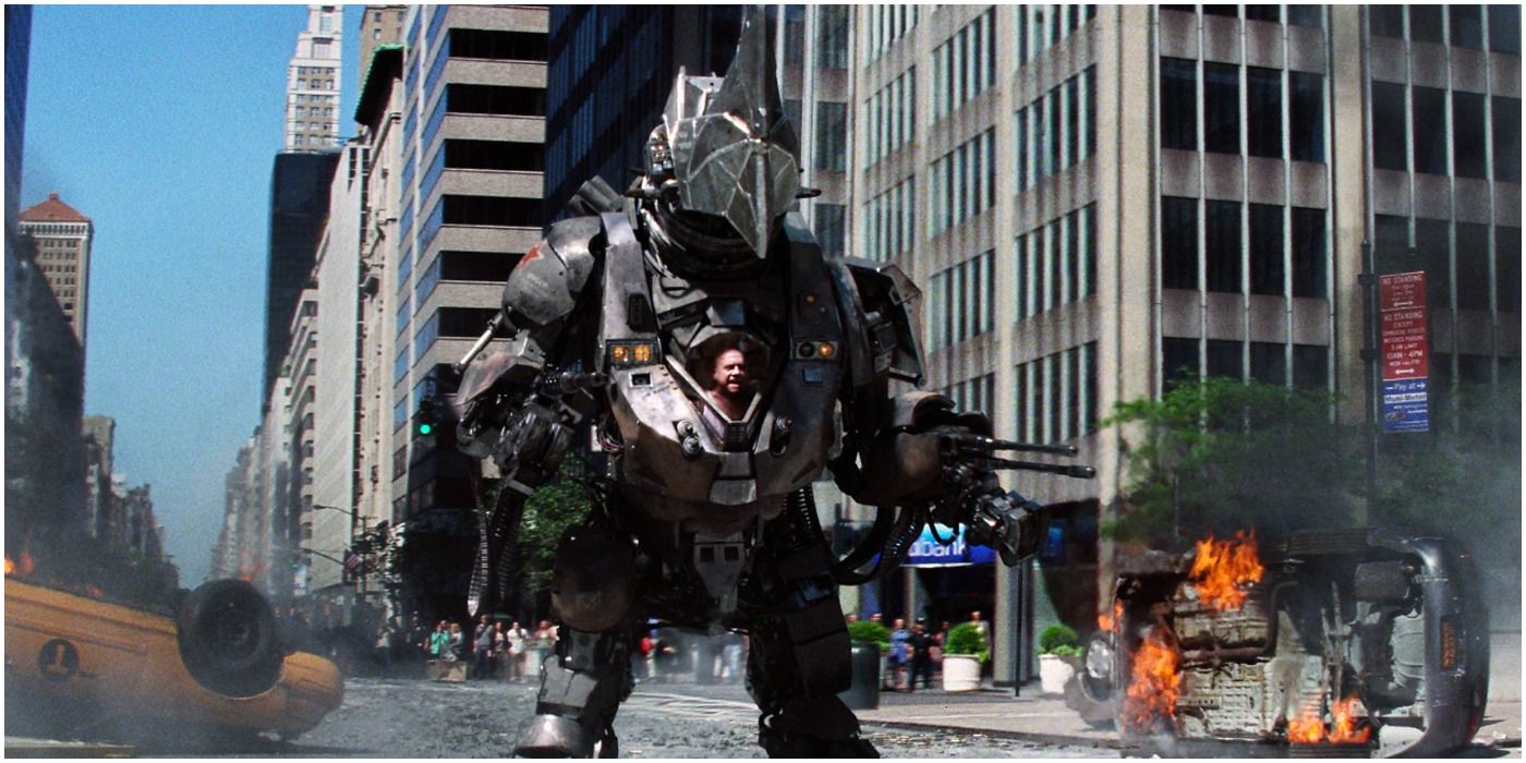 Paul Giamatti's Rhino in The Amazing Spider-Man 2.