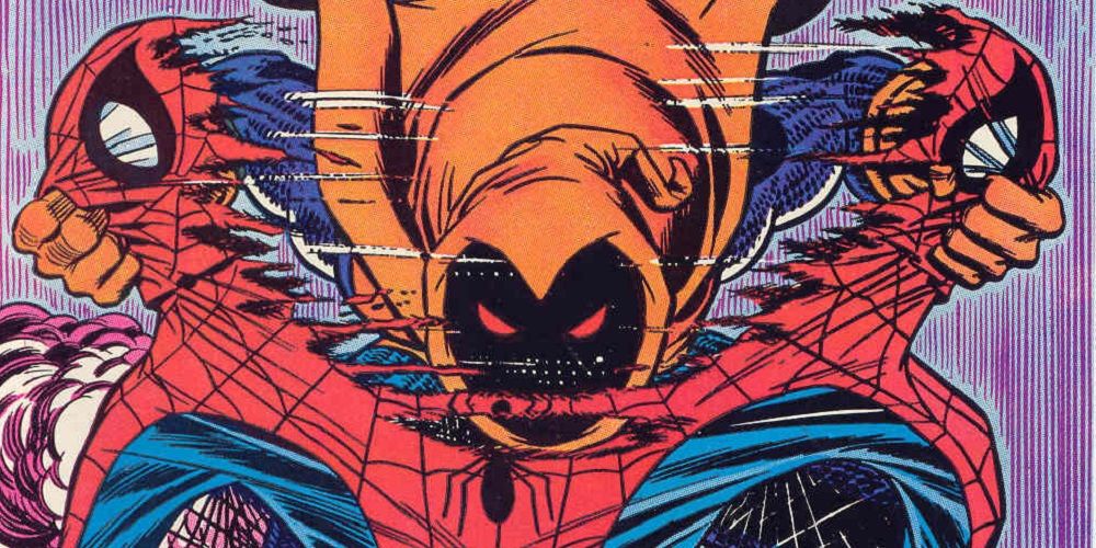 Hobgoblin rips Spider-Man's costume