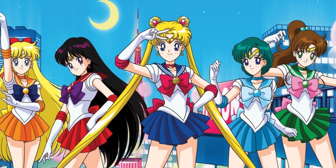The Sailor Scouts from Sailor Moon.