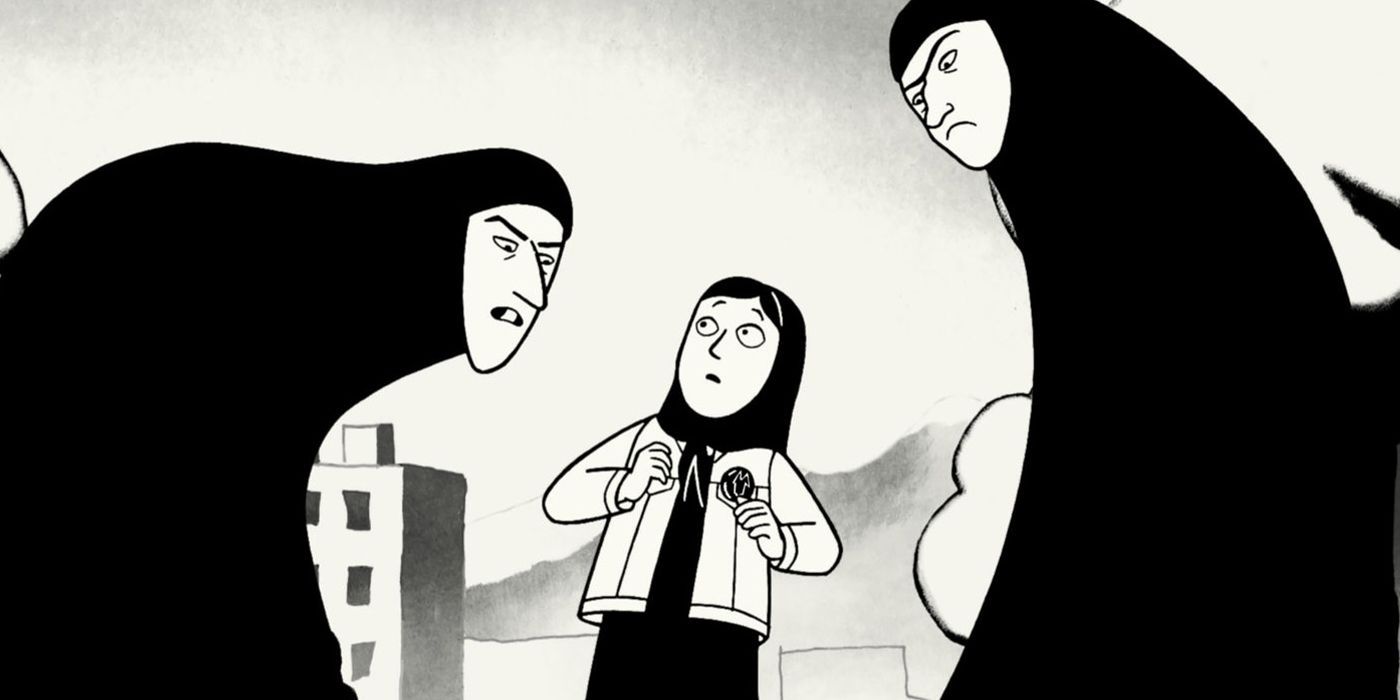 Scene from the Persepolis graphic novel.