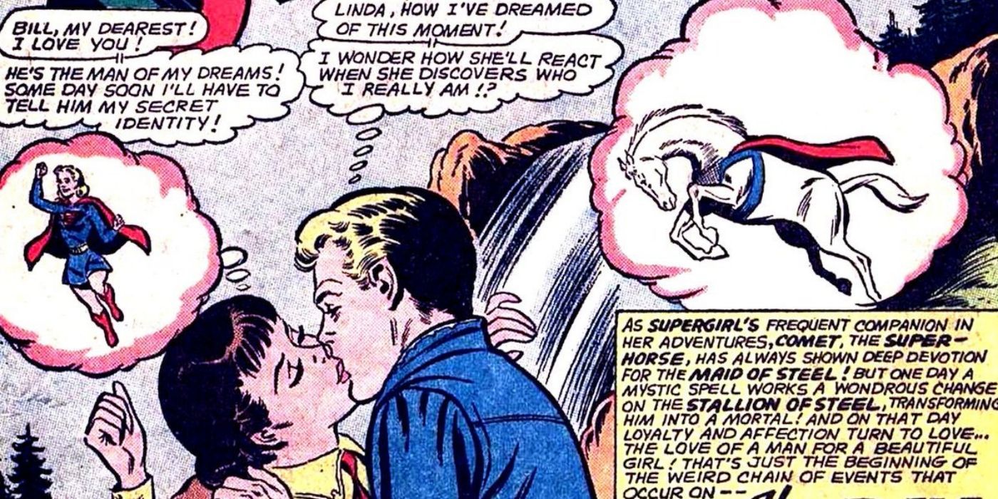 Supergirl and Comet in DC Comics.