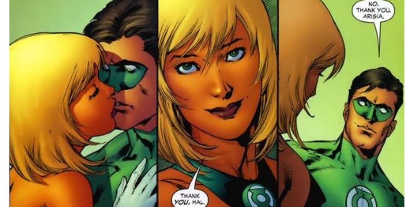Arisia and Hal Jordan thank each other