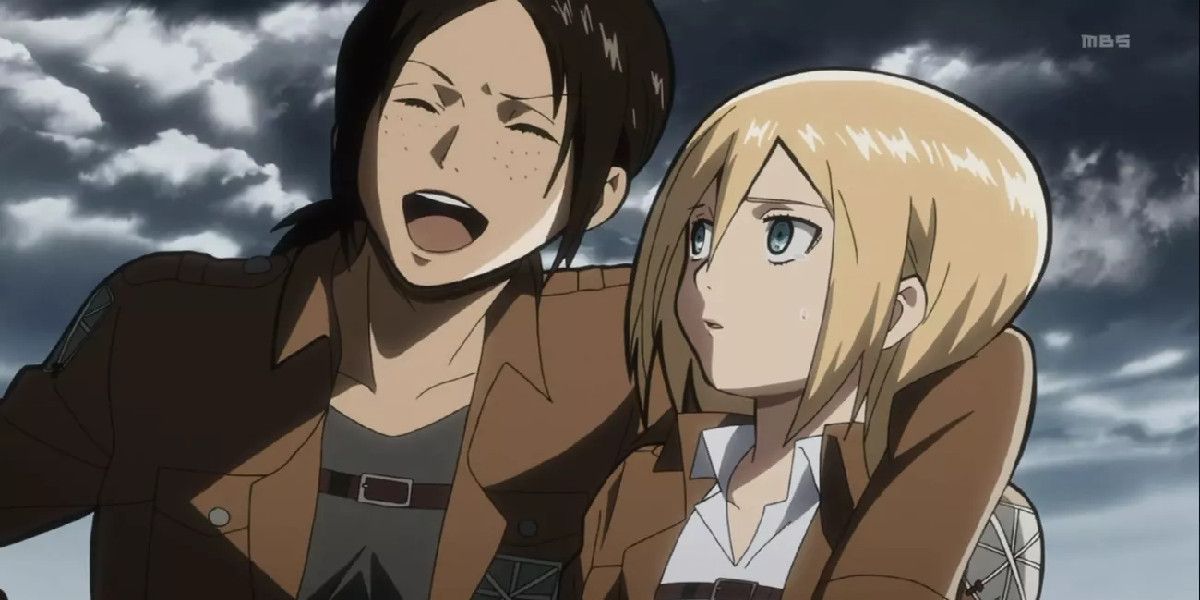 Ymir smiling and historia aot