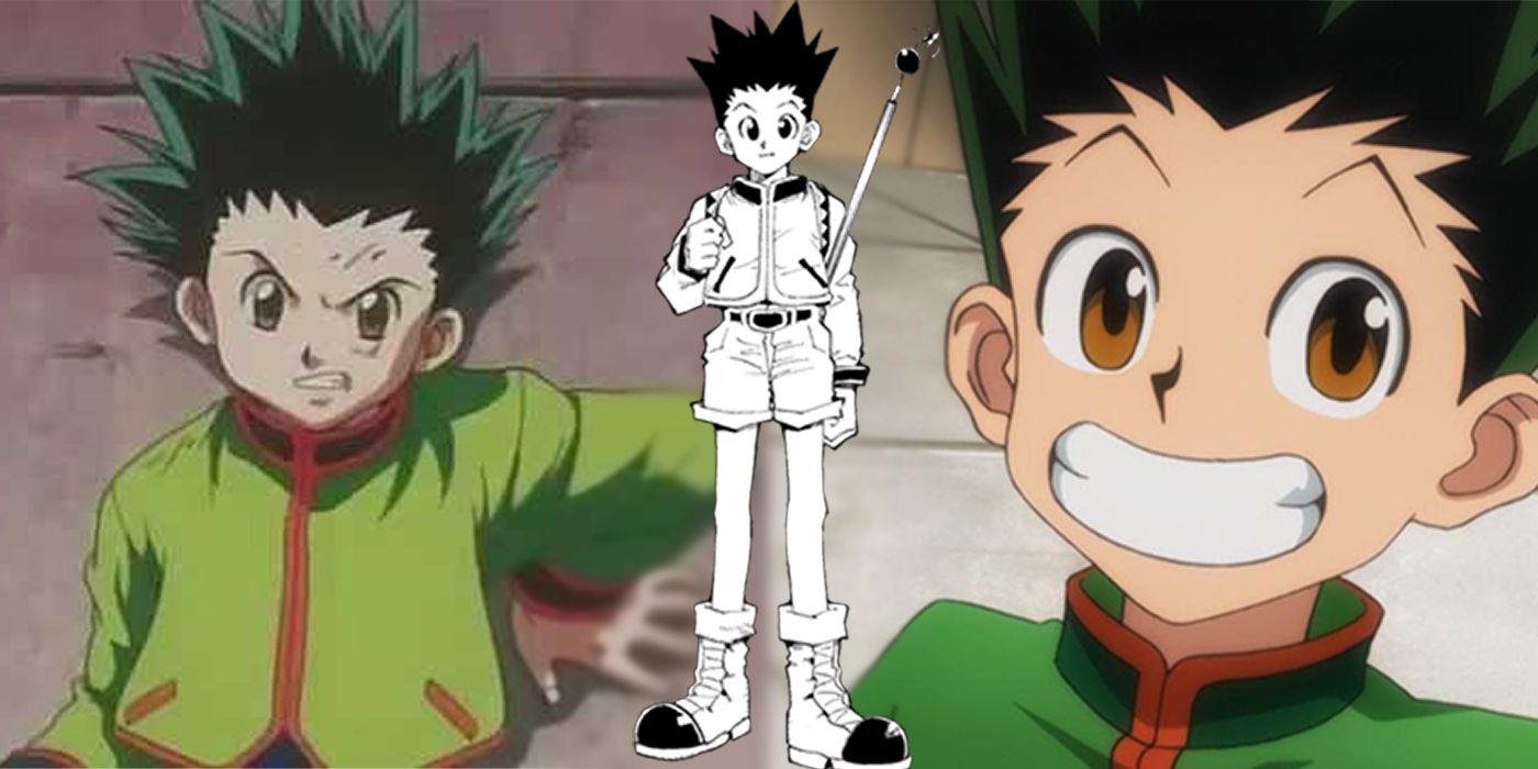 Gon from the 1999 anime, the manga, and the 2011 anime adaptation