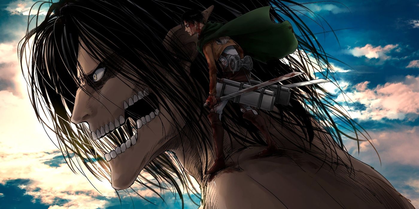 Eren Yeager como Titã vs. Outros Titãs em Attack on Titan