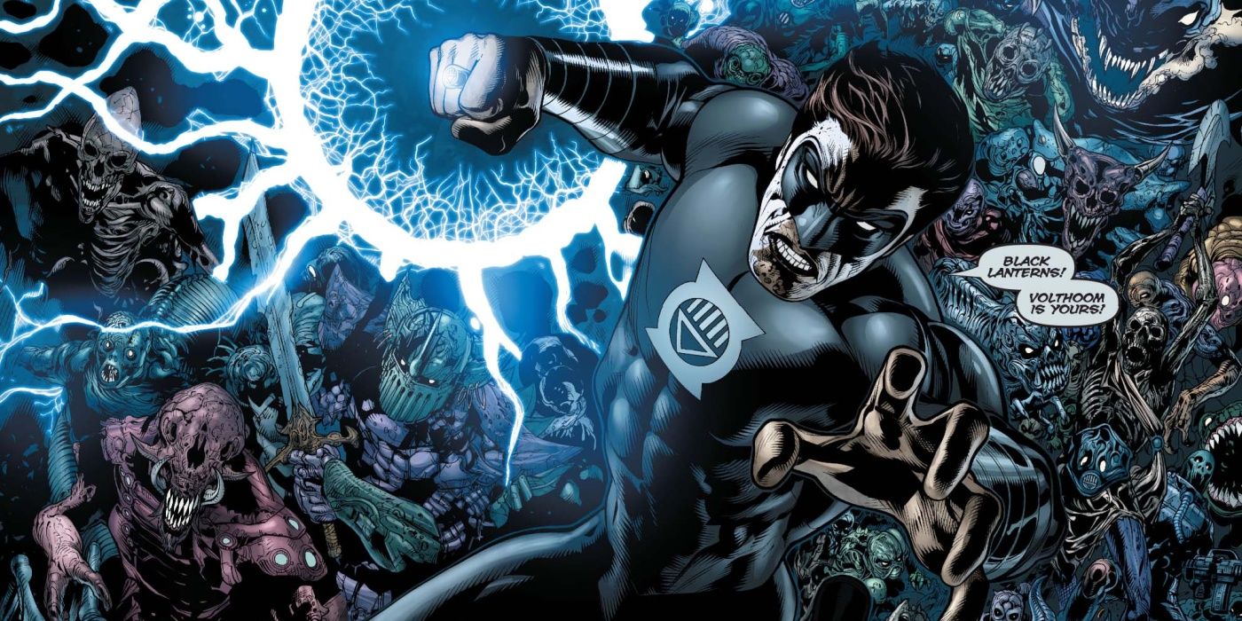 Hal Jordan using a Black Lantern ring