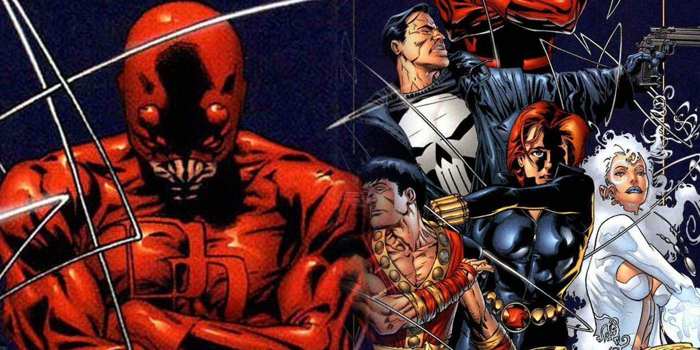 Daredevil and his Marvel Knights team