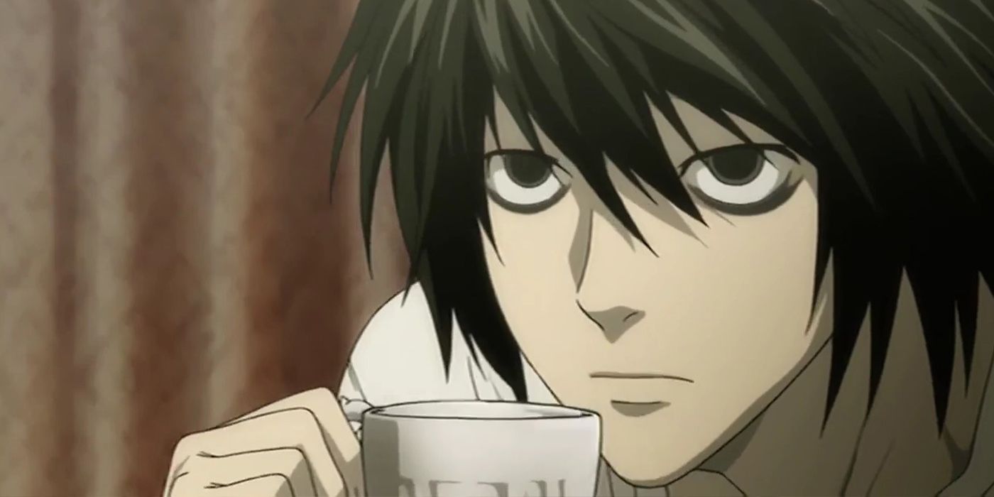 L drinking tea