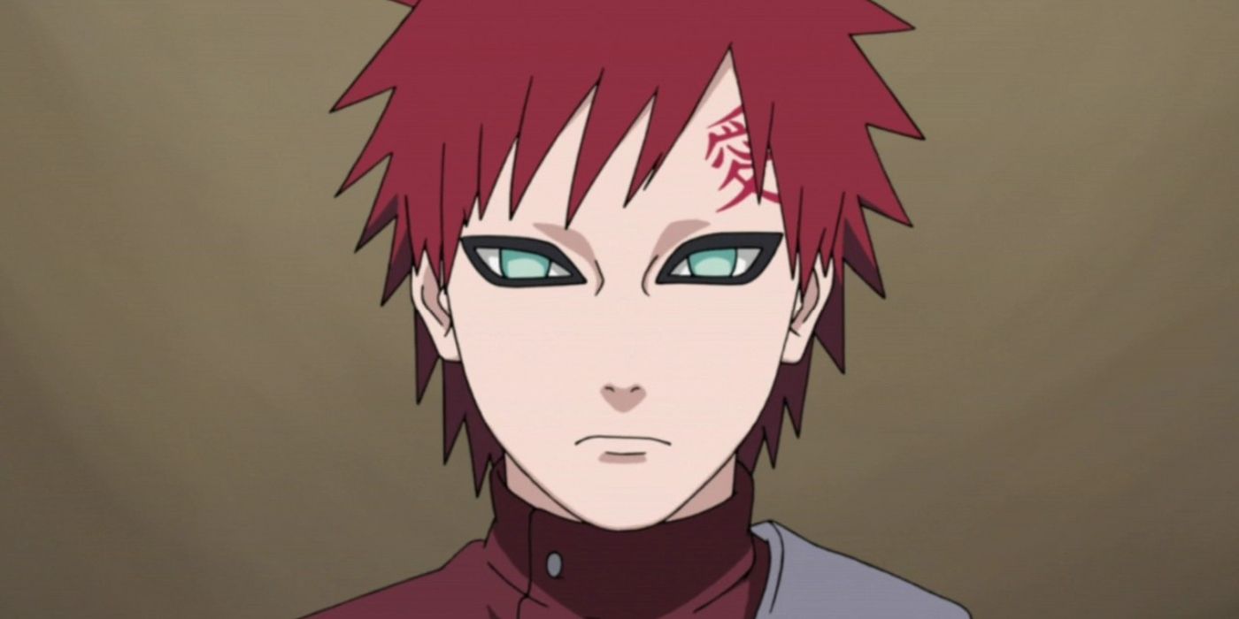 Gaara with his typical unreadable expression