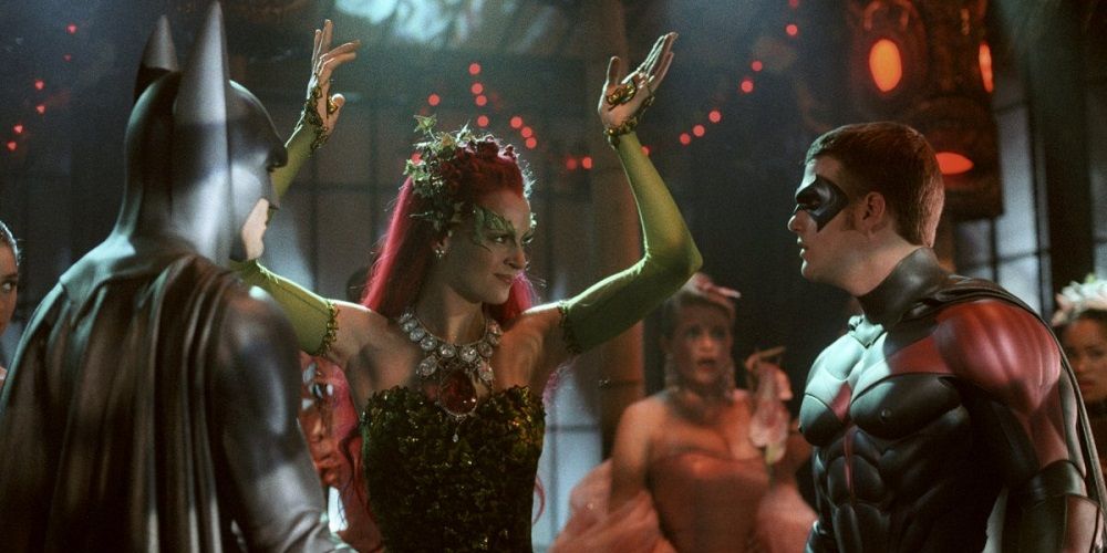 George Clooney, Uma Thurman and Chris O'Donnell in Batman and Robin